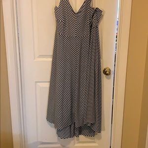Navy and white stripped dress